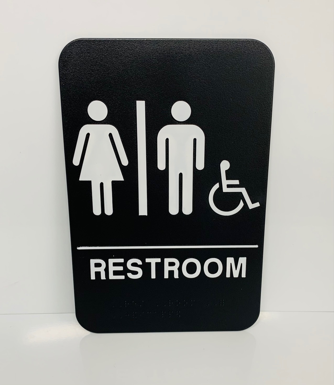 'Whichever' Unisex Toilet Door Sign Black 